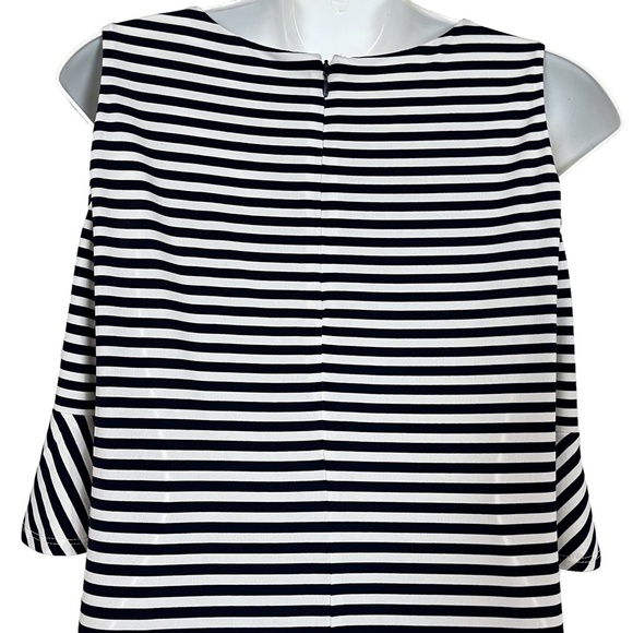 Donna Morgan Women's Striped Bell Half Sleeve Cold Shoulder Jersey Knit Dress  6 - Picture 12 of 16